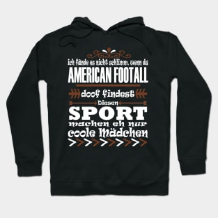 American Football Mädchen Sport Tackle Frau Hoodie